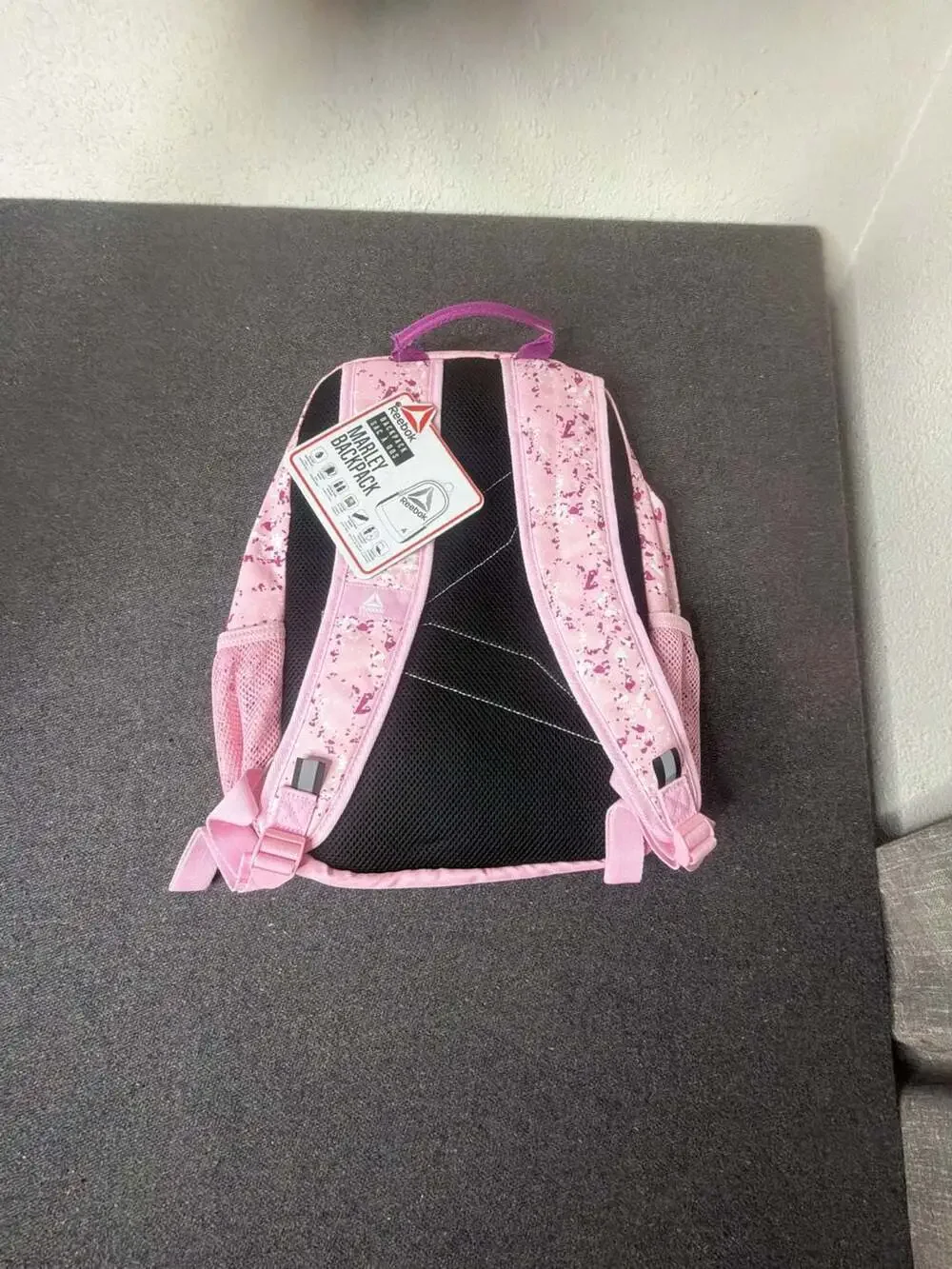 Reebok Marley Backpack Water-Resistant Sweet Pink Splatter